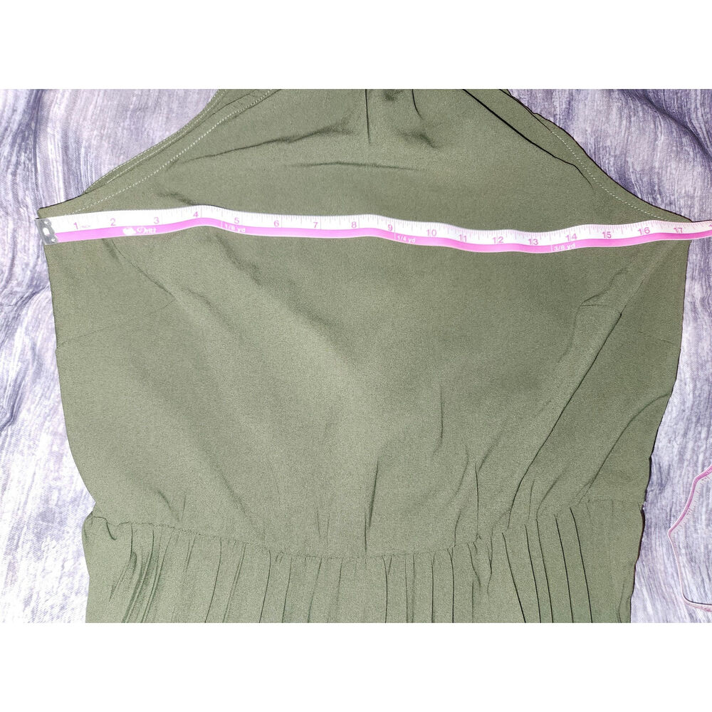 Kirundo Olive Green High Neck Sleeveless Maxi Dress Size Small - Picture 9 of 9